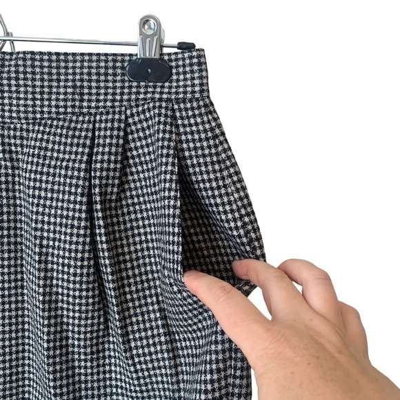 Canadian Wool Black and White Midi Skirt vintage - Picture 3 of 9